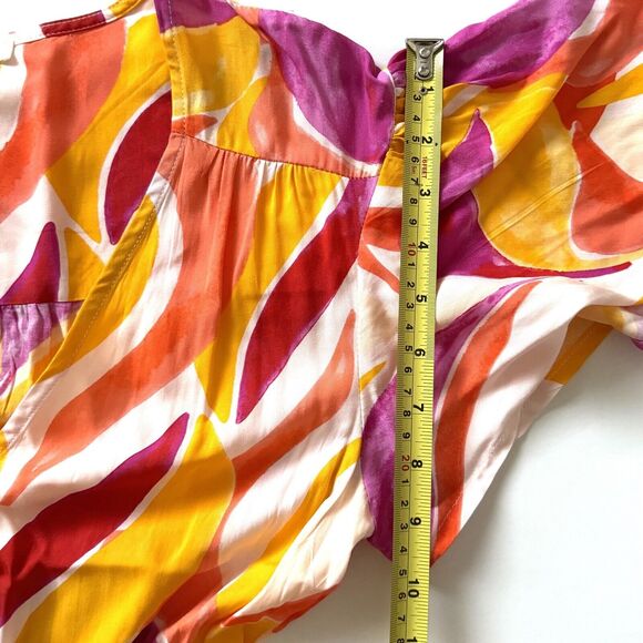 Anthropologie Abel the label ATL Swish Maxi High Low Dress Flutter Slv - Picture 9 of 13